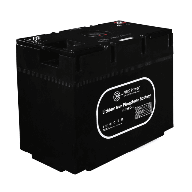 AIMS Power Lithium Battery 135Ah with Wake Up, Heater & BT Monitoring 12V LiFePO4