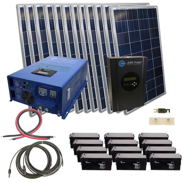 Aims 2880W Off-Grid Solar Kit with 12,000W 48V Inverter Charger