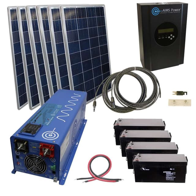Aims 720W Off-Grid Solar Kit with 4000W Inverter Charger 120/240VAC