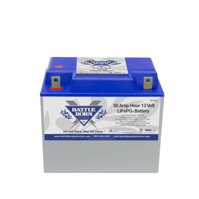 Battle Born 50Ah 12V Group 24 LiFePO4 Deep Cycle Battery