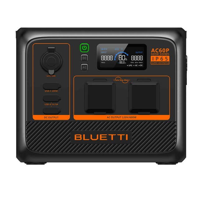 BLUETTI AC60P Portable Power Station 600W 504Wh