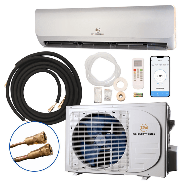 EG4 12K Mini-Split Air Conditioner Heat Pump 12000 BTU SEER2 28.5 Plug-N-Cool Do-It-Yourself Installation