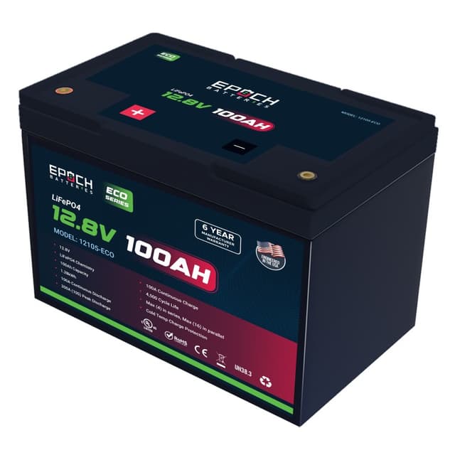 EPOCH 12V 100Ah Eco Series LiFePO4 Battery