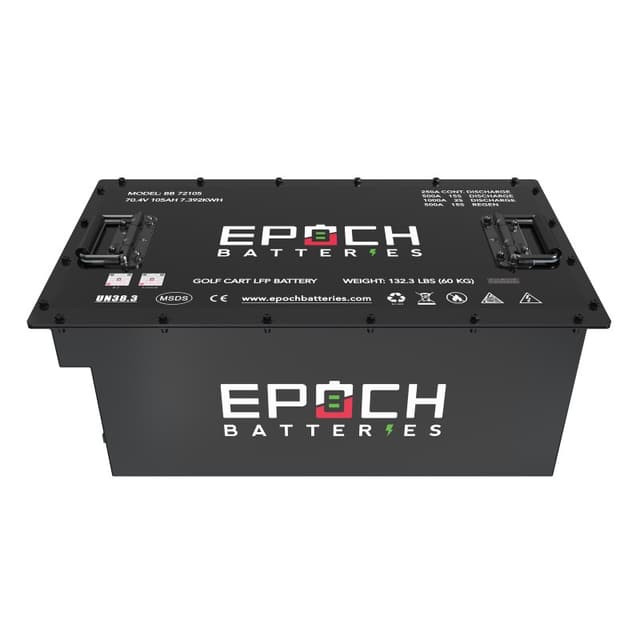 EPOCH 70.4V (72V) 105ah – LiMax Series – Lithium LiFePO4 Golf Cart Battery – Complete Kit