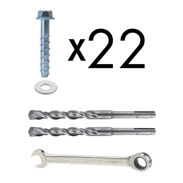 IntegraRack Concrete Slab/Footing Anchor Bolt Mounting Kit For IR-15, 30, 45, 35A, 45ASA