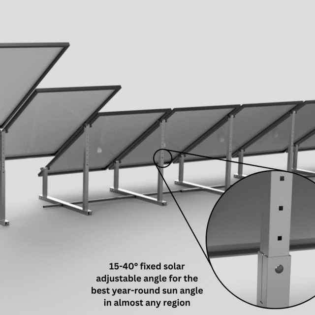 IntegraRack IR-40FSAA BallastRack™ Fixed Adjustable Angle Solar Module Rack – Aircraft Grade Aluminum