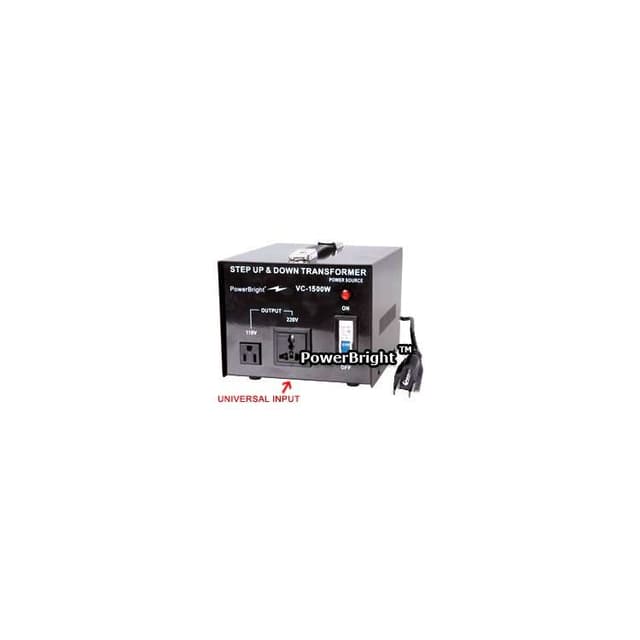Power Bright 1500 Watt Step Up / Down Voltage Transformer VC-1500W