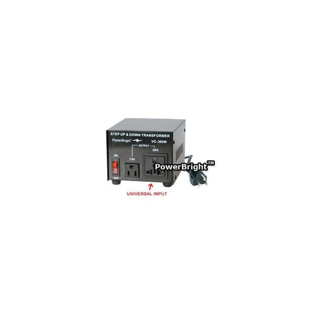 Power Bright 300 Watt Step Up / Down Voltage Transformer VC300W