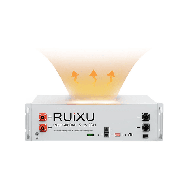 RUiXU RX-LFP48100-H 19″ Server Rack 3U Battery UL1973 Certified Self-Heating