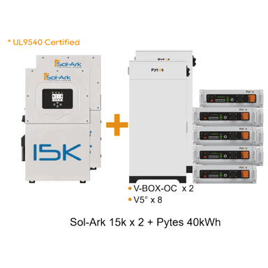 Sol-Ark 15K Pytes V5 8 Battery Bundle Complete ESS