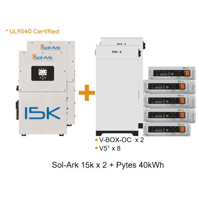 Sol-Ark 15K Pytes V5 8 Battery Bundle Complete ESS