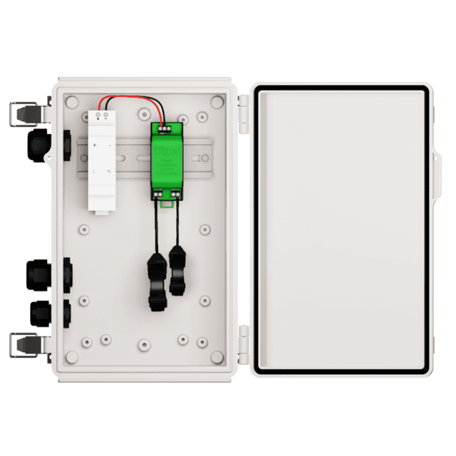 Tigo Dual Core Pure Signal RSS Transmitter, Din Rail, 120/240VAC PS, Outdoor Enclosure Kit