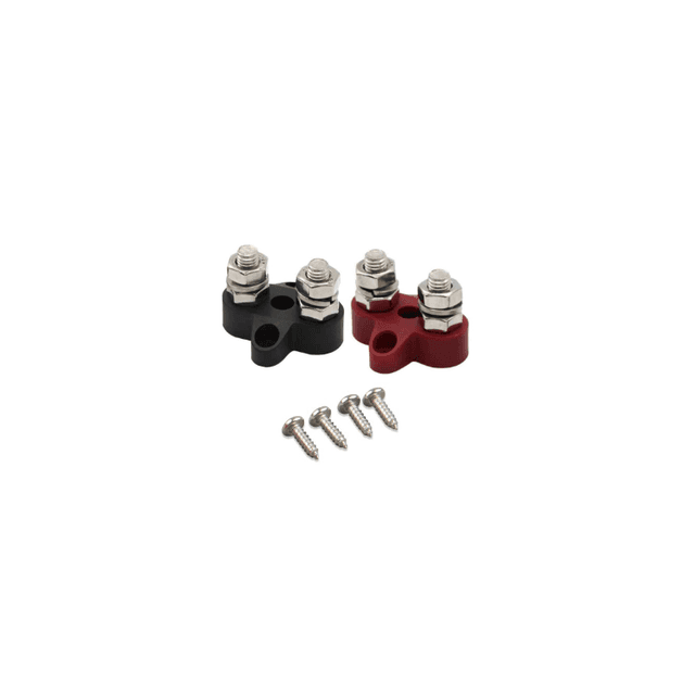 Victron Energy Dual Terminal Stud M8 (5/16″) Set (1 RED/1 BLACK)