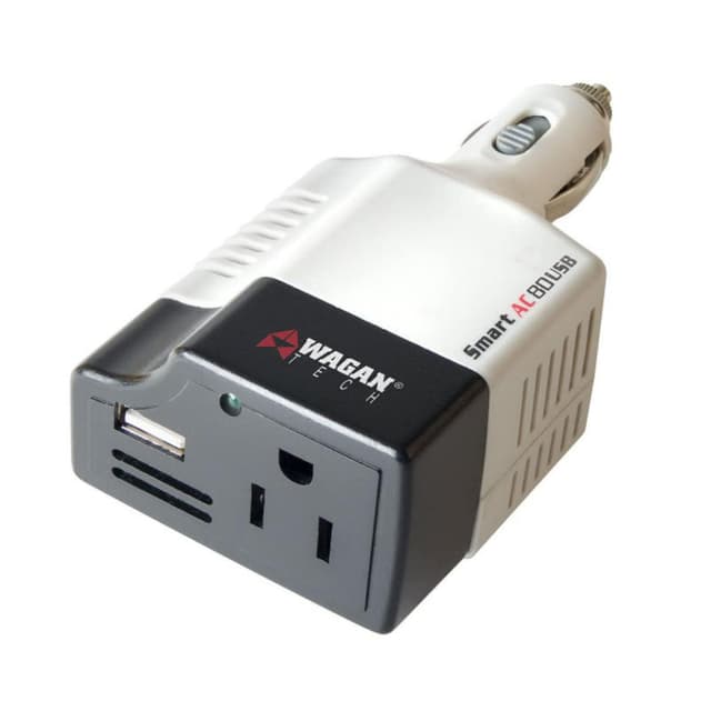 Wagan 80 Watt 12 Volt Smart AC USB Power Inverter 2107-6