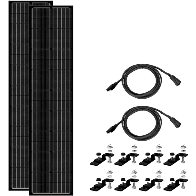 Zamp Solar OBSIDIAN SERIES 180 Watt Long Solar Panel Kit (2 x 90)