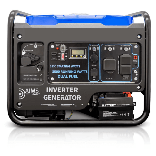 AIMS Power Dual Fuel Inverter Generator 3850 Watts EPA