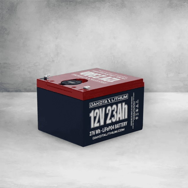 Dakota Lithium 12V 23Ah Battery With Dual USB Ports & Voltmeter