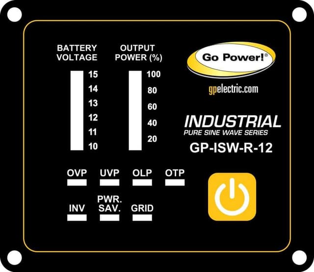 Go Power 24V Industrial Pure Sine Wave Inverter Remote