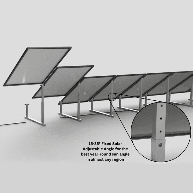 IntegraRack IR-35A BallastRack™ Fixed Adjustable Angle Solar Module Rack – Aircraft Grade Aluminum