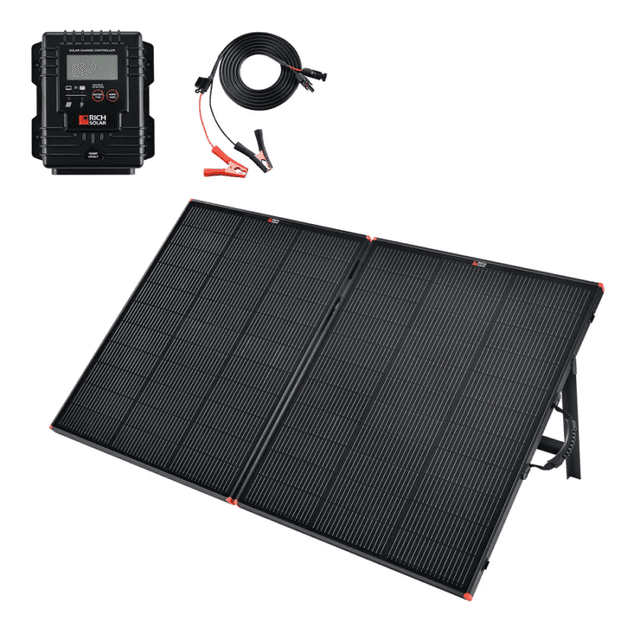 Rich Solar Mega 200 Watt Briefcase Portable Solar Charging Kit (Regulated)