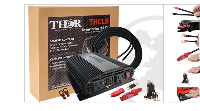 Thor 750 Watt Kit with Inverter, Cables, 80A Fuse & 80A Isolator TH750-S KIT3