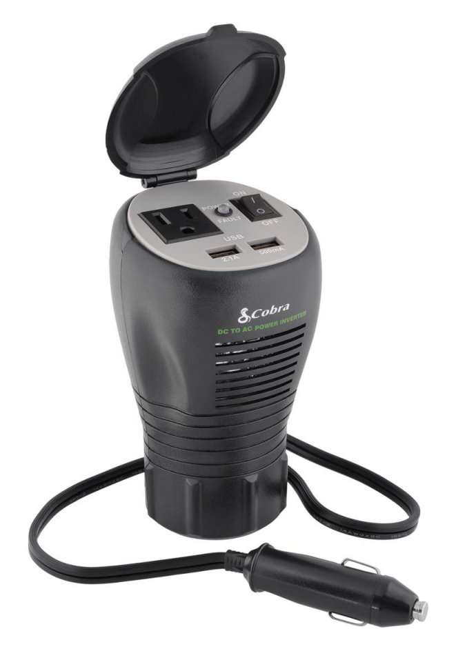 Cobra 200 Watt 12V Cup Holder Power Inverter CPI-290CH