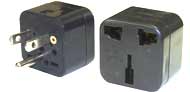 UK/AUS Ground Input to American Grounded Travel Adapter PB-26