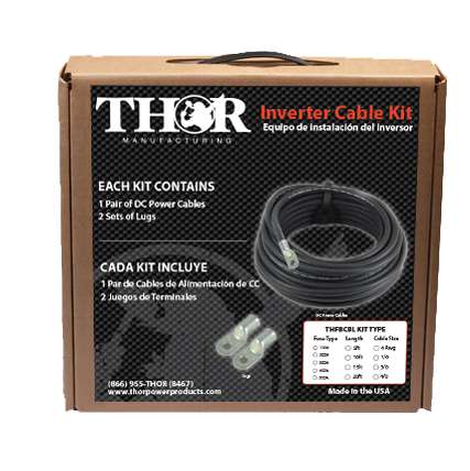 Thor 4 AWG 5 Foot Inverter Cable Set THCBL05FT4